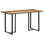 vidaXL Table de salle à manger 140 cm Bois de manguier brut