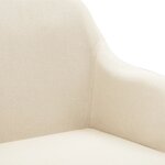 vidaXL Chaises pivotantes à manger lot de 2 Crème Tissu