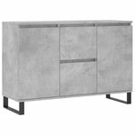 vidaXL Buffet gris béton 104x35x70 cm bois d'ingénierie