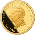 Pièce de monnaie en Or 10 Dollars g 0.5 Millésime 2024 Small Gold Coin EMBLEM
