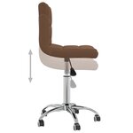 vidaXL Chaises pivotantes à manger lot de 4 marron tissu