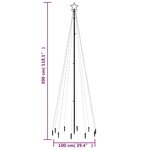 vidaXL Sapin de Noël avec piquet Blanc froid 310 LED 300 cm