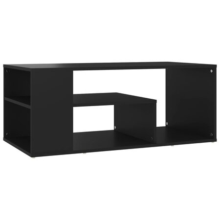 vidaXL Table basse Noir 100x50x40 cm Aggloméré