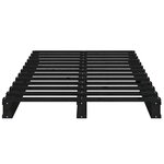 vidaXL Cadre de lit Noir 100x200 cm Bois de pin massif