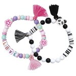 2 kits de fabrication de bracelets - Love et N&B