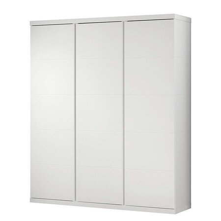 LARA Armoire 3 portes laqué blanc