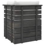vidaXL Canapé palette de jardin 4 places avec coussins Bois de pin