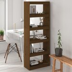 vidaXL Bibliothèque/Cloison Marron miel 60x30x167 5 cm Bois de pin