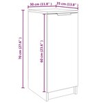 vidaXL Meuble à chaussures Chêne marron 30x35x70 cm Bois d'ingénierie
