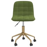 vidaXL Chaises pivotantes à manger lot de 2 vert clair velours