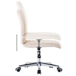 vidaXL Chaises à manger lot de 2 crème tissu