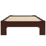 vidaXL Cadre de lit Marron foncé Bois de pin massif 100 x 200 cm