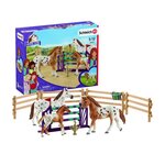 Schleich - figurine 42433 l'entraînement au concours d'horse club lisa