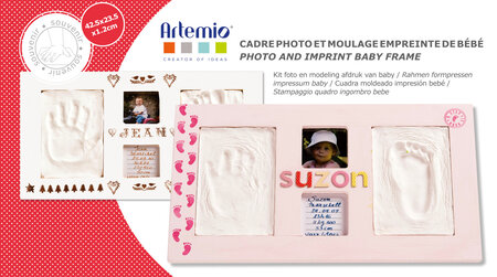 Kit moulage empreinte de bébé + Cadre photo 425 x 235 mm