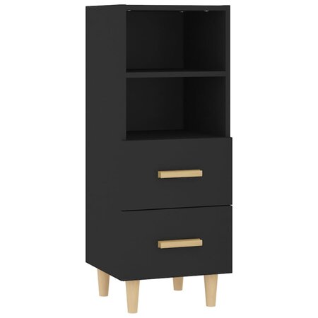 vidaXL Buffet Noir 34 5x34x90 cm Bois d'ingénierie