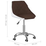 vidaXL Chaises à manger pivotantes lot de 2 marron et blanc similicuir