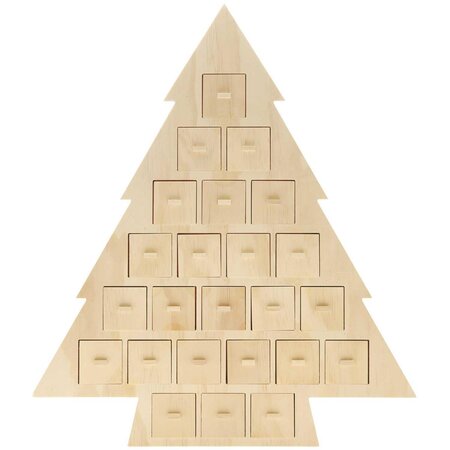 Calendrier de l Avent bois Sapin