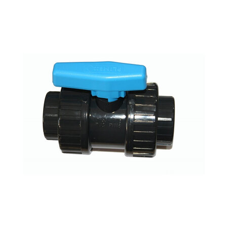 2 Vannes ø 50 mm a boisseau a coller  PVC - PLIMEX