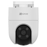 Caméra wi-fi rotative 2k h265 intelligence artificielle et vision couleur de nuit ezviz h8c 3mp