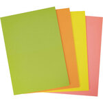 Carton a4 couleurs fluos assorties 50 feuilles