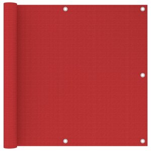 vidaXL Écran de balcon Rouge 90x600 cm PEHD