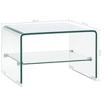 vidaXL Table basse Clair 50 x 45 x 33 cm Verre trempé