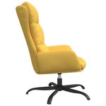 vidaXL Chaise de relaxation Jaune moutarde Tissu