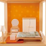 Hape mobilier pour chambre à coucher de poupée e3450