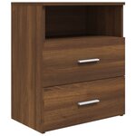 vidaXL Tables de chevet 2 Pièces Chêne marron 50x32x60 cm