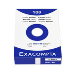 Étui De 100 Fiches - Bristol Uni Non Perforé 105x148mm - Blanc - X 10 - Exacompta