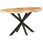 Vidaxl table de salle à manger 140x80x75 cm bois de manguier massif