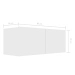 vidaXL Ensemble de meuble TV 4 Pièces Blanc Aggloméré