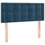vidaXL Lit à sommier tapissier avec matelas Bleu foncé 100x200 cm
