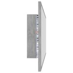 vidaXL Miroir à LED de salle de bain Gris béton 100x8 5x37cm Acrylique