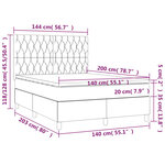vidaXL Lit à sommier tapissier avec matelas Bleu 140x200 cm Tissu