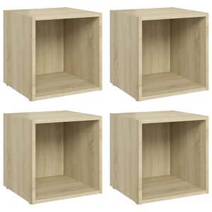 vidaXL Meubles TV 4 Pièces Chêne sonoma 37x35x37 cm Aggloméré