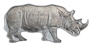 BLACK RHINO Animals of Africa 1 onces argent monnaie 2 Dollars Solomon Islands 2022