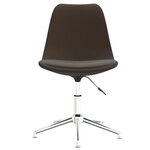 vidaXL Chaises pivotantes à manger lot de 4 marron foncé tissu