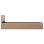 vidaXL Cadre de lit à stockage Cappuccino Similicuir 100x200cm