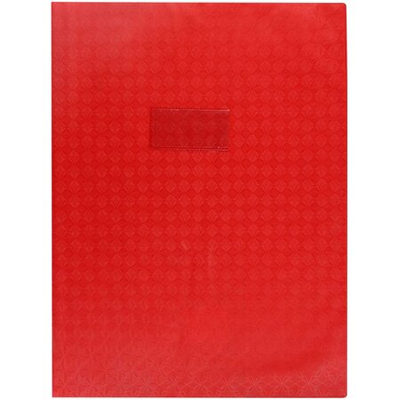 Protège-cahier pvc opaque sans rabat  18/100ème 24 x 32 cm rouge calligraphe