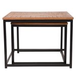 LABEL51 Ensemble de 2 tables basses Couple Bois/Noir