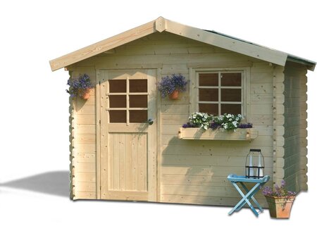 Abri jardin bois "Sologne" - 8.88 m² - 2.98 x 2.98  x 2.39 m - 28 mm