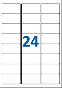 Lot de 1000 planches étiquettes autocollantes pour timbres sur feuille a4 : 63,5 x 33,9 mm (24 étiquettes par feuille)