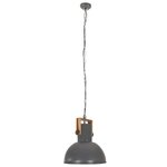 vidaXL Lampe suspendue industrielle 25 W Gris Rond Manguier 42 cm E27