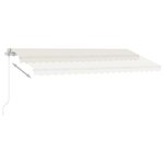 vidaXL Auvent manuel rétractable sur pied 450x300 cm Crème