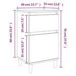 vidaXL Tables de chevet 2 Pièces blanc 40x35x70 cm