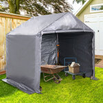 Abri de jardin rangement extérieur en PE résistant aux UV gris dim. 2L x 2l x 2H m