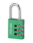 THIRARD - Cadenas à code Maxium Color Vert  intérieur  aluminium  30mm