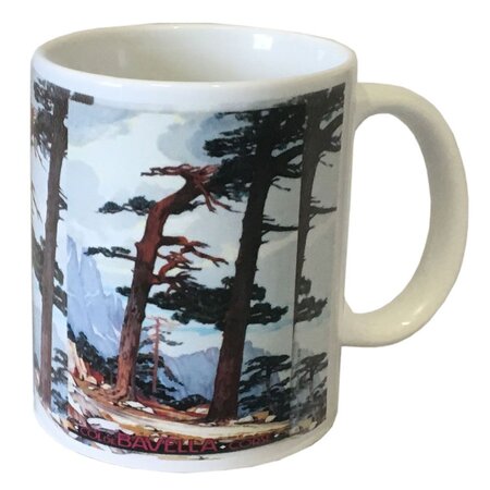 Tasse en céramique blanche rétro - corse bavella