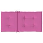 vidaXL Coussins de chaise à dossier bas lot de 2 rose tissu